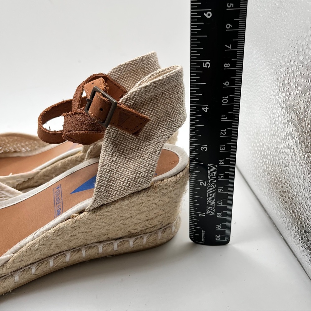 Verbenas MALENA WOVEN white wedge size 40 US 9-9.5 EUC vacation sandals - Picture 6 of 10